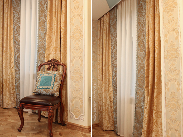 шторы от Мадам Оформитель,  пошив штор в Санкт-Петербурге, пошив штор Спб, шторы в гостиной